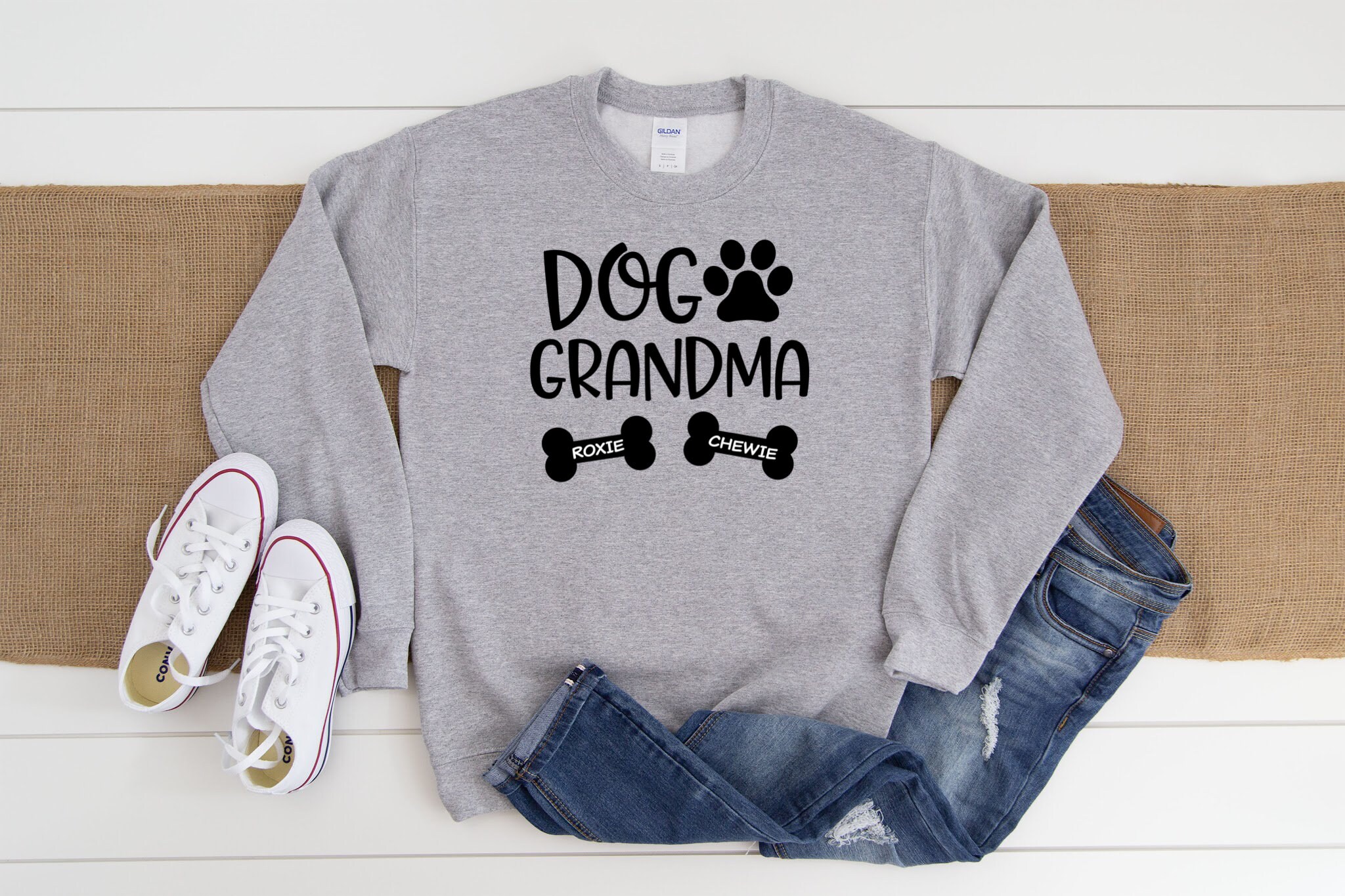 Personalized Dog Grandma Sweatshirt/ Cute Customized Dog Name - Etsy