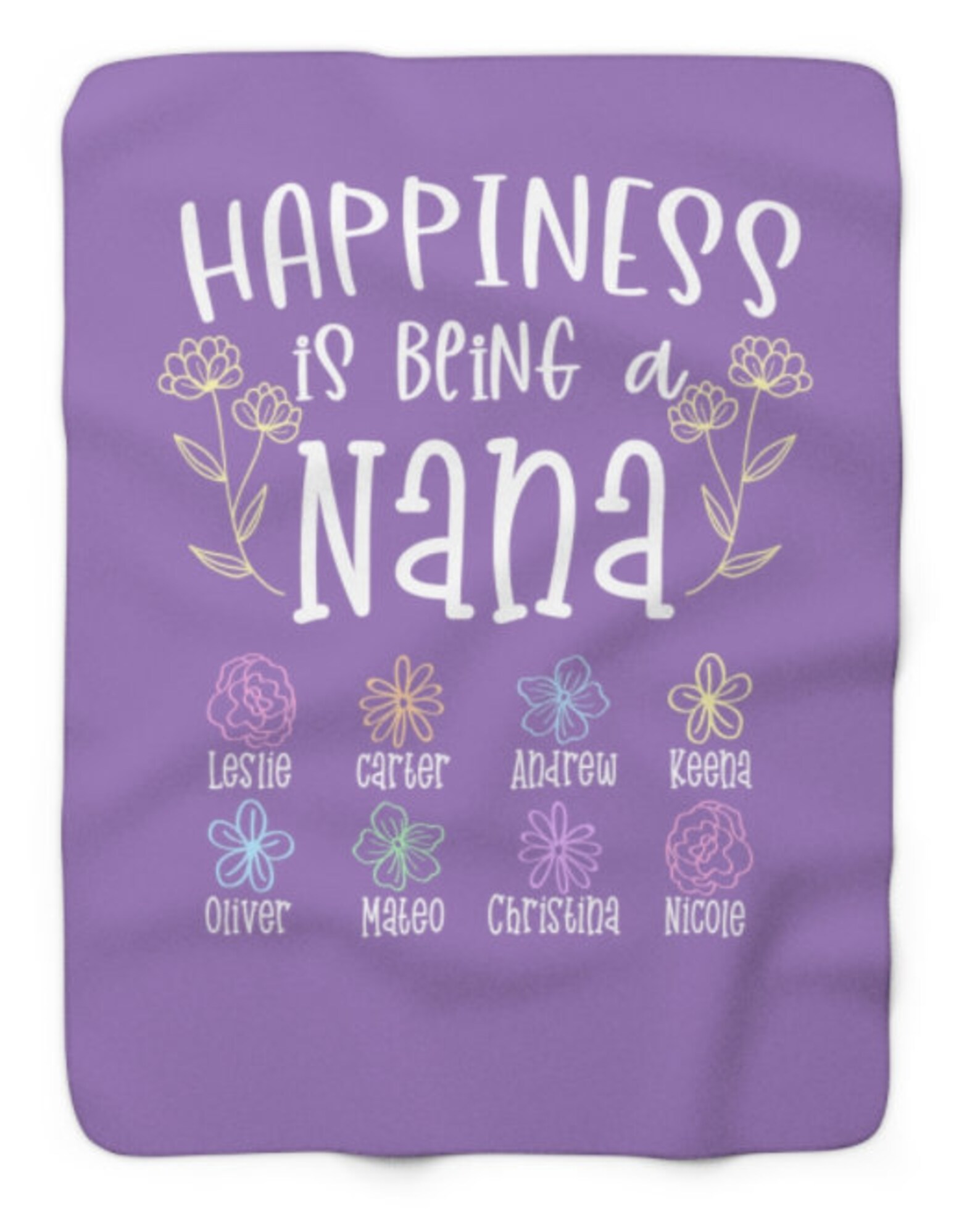 Nana Blanket/ Cute Personalized Grandkids Names Gift/ Etsy UK