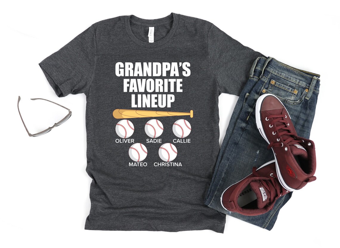Grandpa Baseball Shirt/ Custom Grandpa Baseball Gift/ Etsy