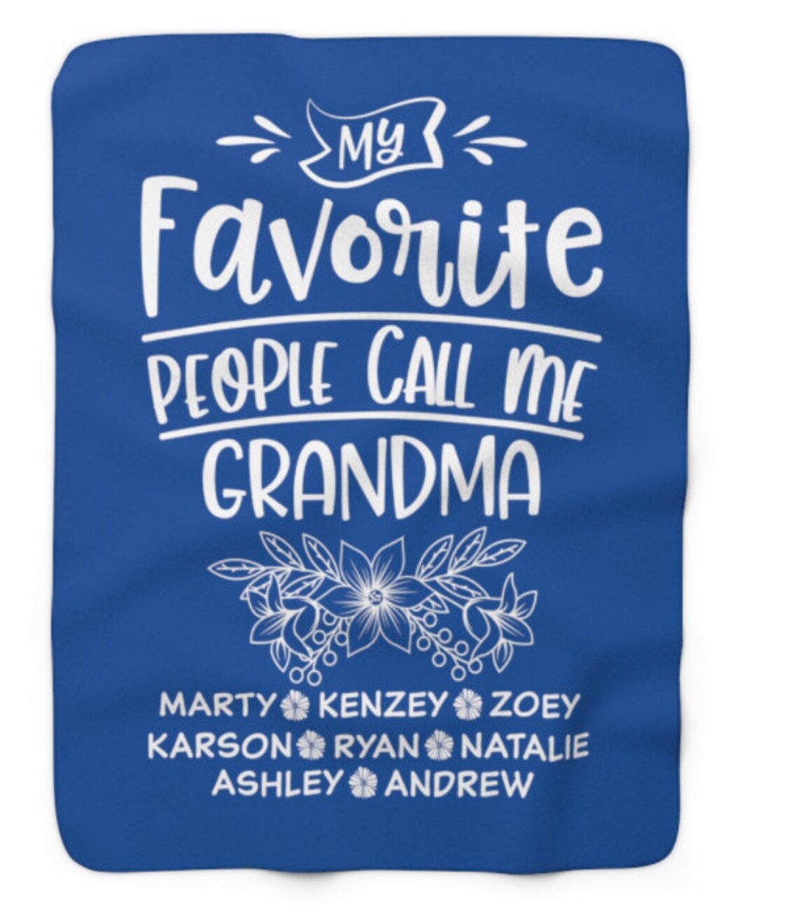 Personalized Grandma Blanket/ Customized Grandkids Blanket Etsy