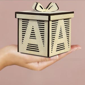 Personalized Wooden Gift Box, Holiday,