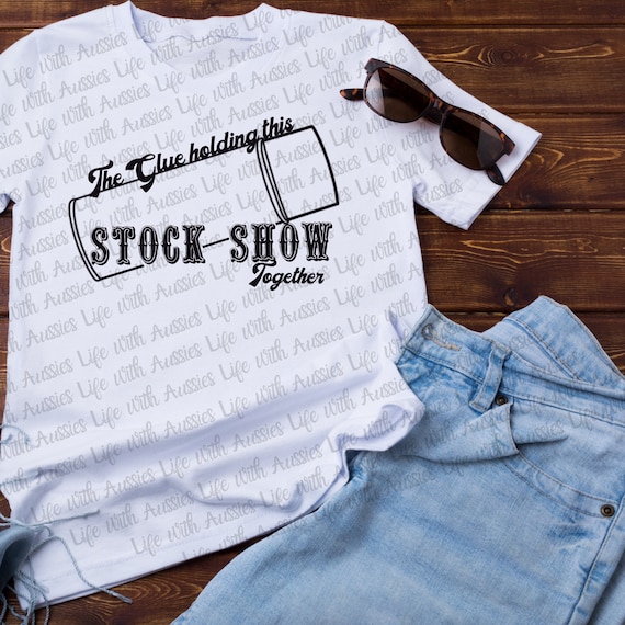The Glue holding this Stock Show together Short-Sleeve Unisex T-Shirt, show mom, show dad, show cattle, goats, sheep, pigs
