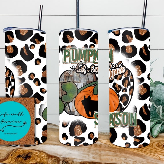 Pumpkin Spice 20 oz tumbler or 4 in 1 can/bottle cooler tumbler combo, showing, stock show, steer, heifer, cattle, show dad, pig, sheep