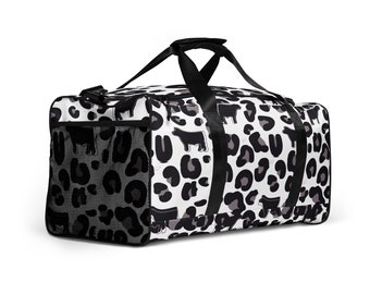 Steers and leopard print Duffle bag, show mom, stock show, steer, heifer, gift, show cattle