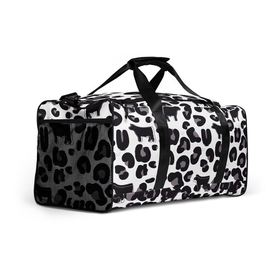 Steers and leopard print Duffle bag, show mom, stock show, steer, heifer, gift, show cattle