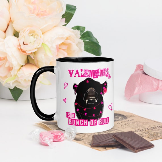 Valentines Mug with Color Inside, funny coffee mug, show cattle, gift, showing livestock, stock show, cow, bull, show mom, show dad