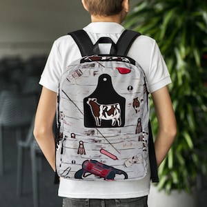 Shorthorn Backpack, showing livestock, stock show, show cattle, cow, steer, heifer, back to school, show mom, show dad, gift