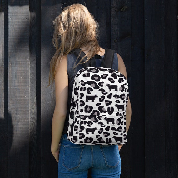 Steers and Leopard print Backpack, stock show, show steer, show cattle, livestock, show mom, gift, showing