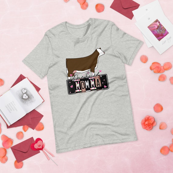 One loved mom, Unisex t-shirt, valentines shirt, show cattle, cow, show mom, show dad, gift, stock show, showing livestock, steer, heifer
