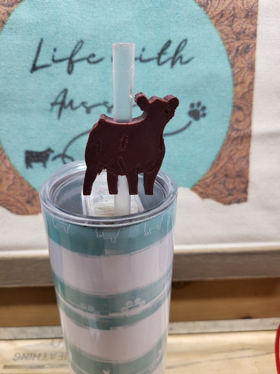 Red cow straw buddy, Red angus, Black, Heifer, steer, stock show, showing livestock, gift, show mom, show dad, show cattle