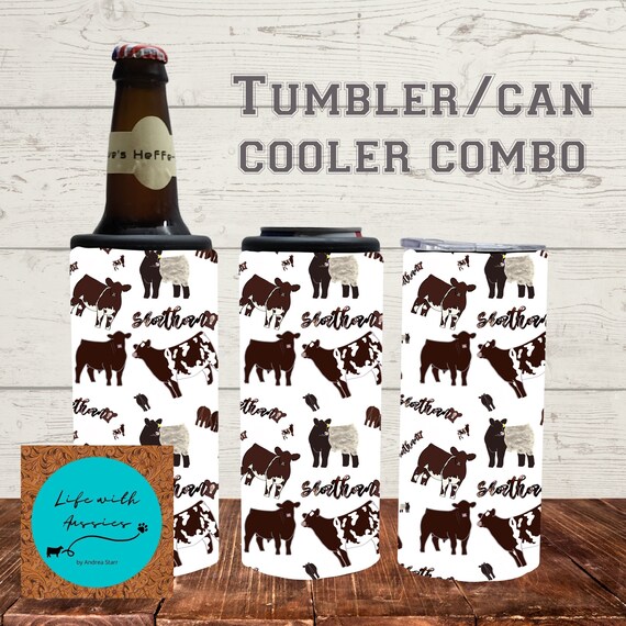 Super Shorthorn, Water bottle, 20 oz tumbler or 4 in 1 can/bottle cooler tumbler combo, showing, stock show, steer, heifer, cattle, gift
