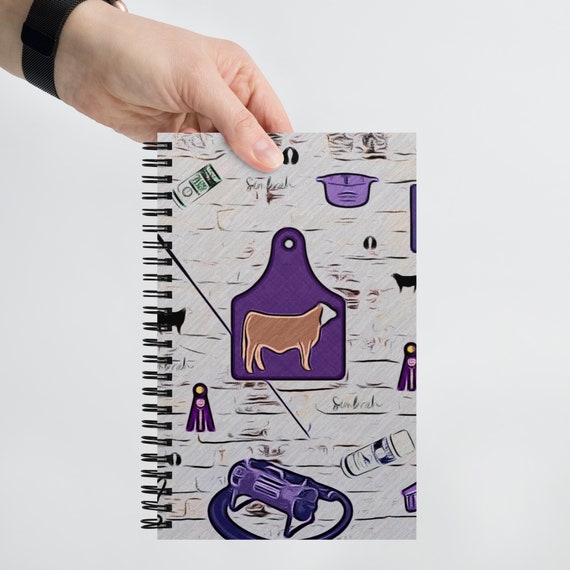 Simbrah Spiral notebook, show cattle, showing livestock, journaling, heifer, steer, show mom, show dad, gift