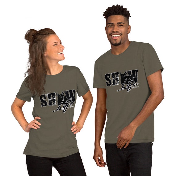 Show life with pigs, Unisex t-shirt, show pigs, showing livestock, Gilt, barrow, show mom, show dad, gift, show life