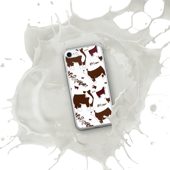 Happily Hereford iPhone Case, showing livestock, heifer, steer, show cattle, gift, gift for her, gift for him, show mom, show dad