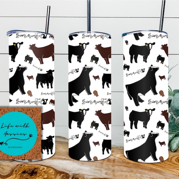Simply Simmental, Water bottle, 20 oz tumbler or 4 in 1 can/bottle cooler tumbler combo, showing, stock show, steer, heifer, cattle, gift