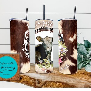 Just a girl who loves cows, sheep, goats, pigs. 20oz Glossy double walled tumbler, show mom, livestock, show cattle, stock show