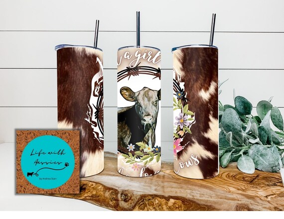Just a girl who loves cows, sheep, goats, pigs. 20oz Glossy double walled tumbler, show mom, livestock, show cattle, stock show