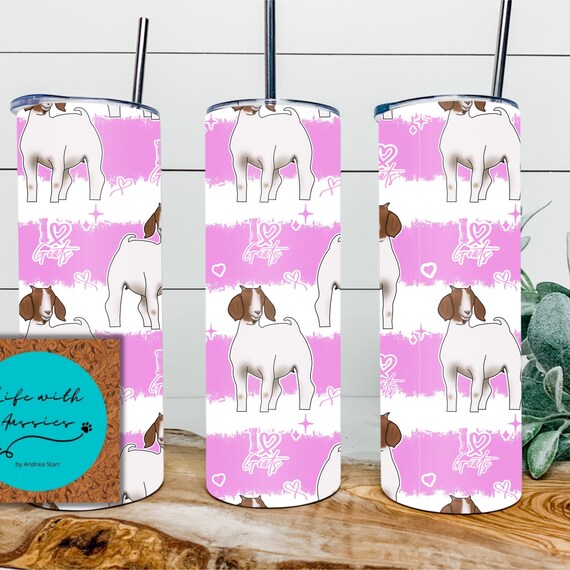 I love goats , Stock show, livestock, showing,  show goats, 4 in 1 can cooler, 20oz tumbler, gift, show mom, goats Kid