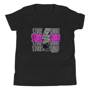 Stock show cattle Youth Short Sleeve T-Shirt, show cow, show mom, show dad, showing livestock, gift, youth shirt, steer, heifer