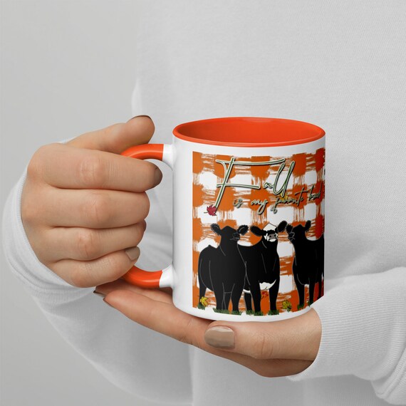 Fall is my favorite breed, Cattle, showing livestock, Mug with Color Inside, stock show, show mom, show dad, gift