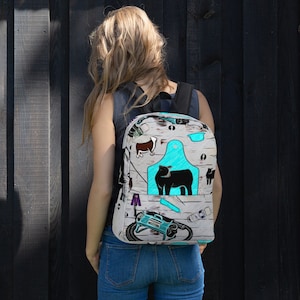Show cattle Backpack, stock show, showing livestock, show cattle, steer, heifer, cow, show mom, show dad, gift, back to school