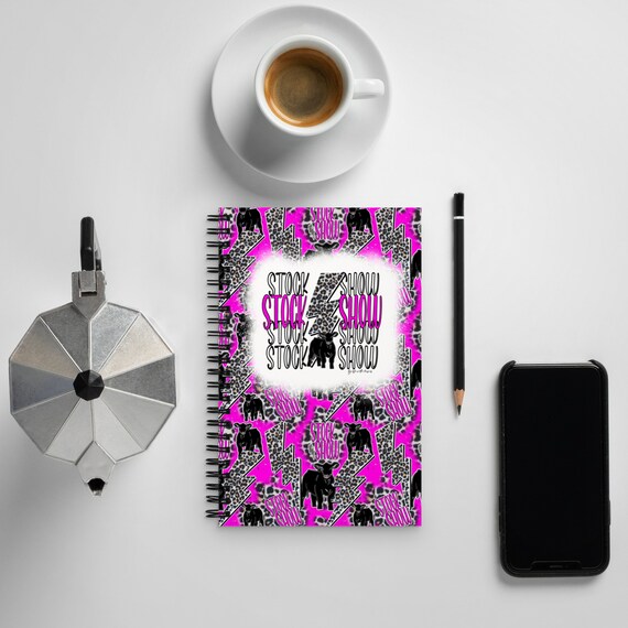 Stock show Spiral notebook, show cattle, showing livestock, show heifer, show steer, cow, gift, journaling, show mom, show dad