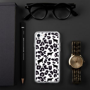 Dairy cow and leopard print iPhone Case, showing livestock, show cattle, milk cow
