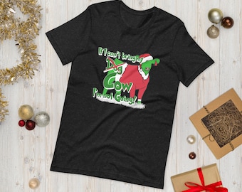 Navidad, no voy a ir camiseta, ganado de exhibición, ganado, mamá de exhibición, exhibición, vaca, novillo, vaquilla