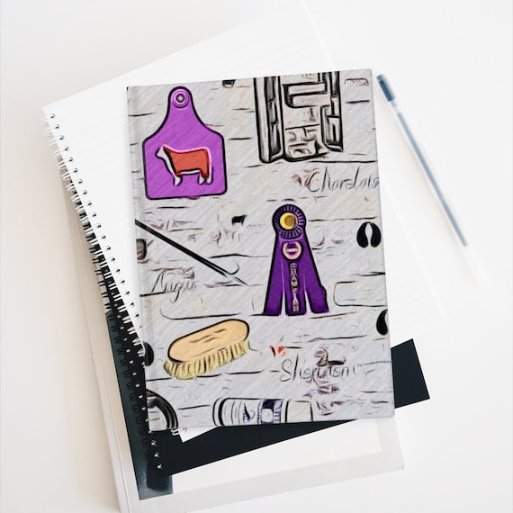 Show Cattle Journal - Ruled Line, stock show cattle, stock show, show mom, show dad, livestock, gift