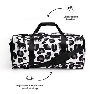 Leopard and pigs Duffle bag, stock show, show pigs, show mom, gift, showing livestock, sow, gilt