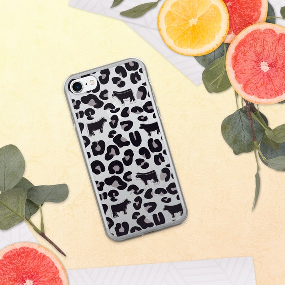 Show Steer Leopard Print iPhone Case, show mom, show dad, gift for her, livestock, stock show