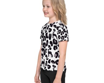 Sheep and leopard print Kids crew neck t-shirt, show sheep, stock show, show mom