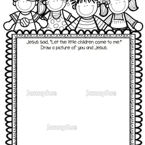 Jesus loves the little children craft and color sheet