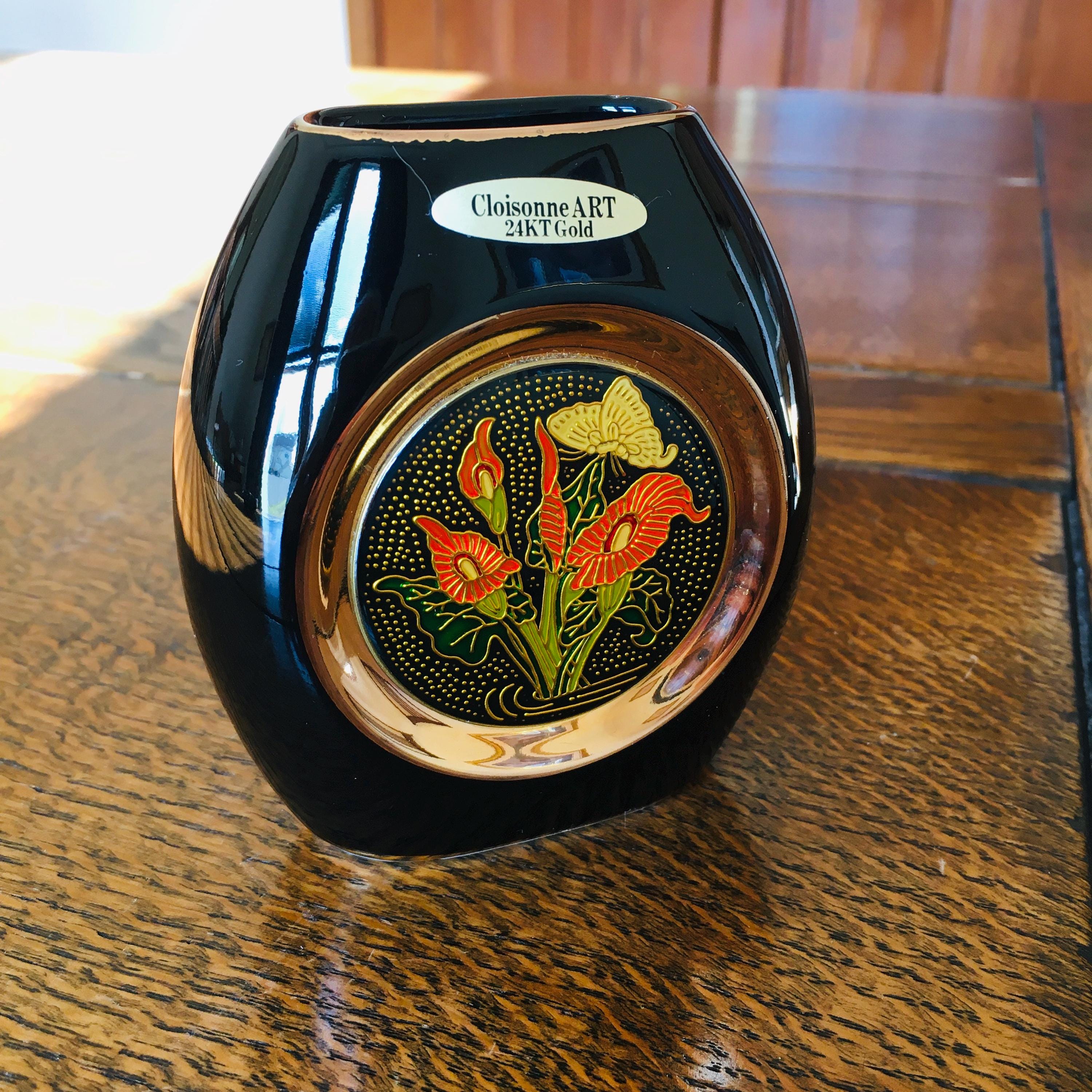 Vintage Japan Cloisonne Vases - Etsy