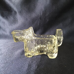 Vintage Glass Scottie Dog Antique Cream  Pitcher