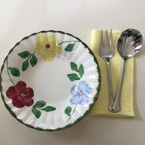 Blue Ridge Pottery Vegetable Bowl Flower Ring Pattern 9" Bowl