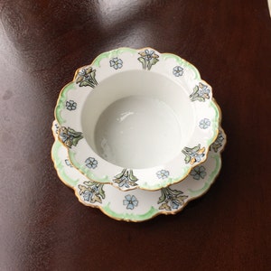 Antique Ramekin and Saucer  O & E. G. Royal Austria Art Nouveau Style