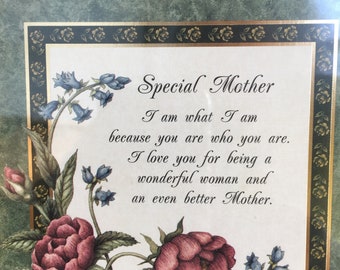 Mother's Gift "Special Mother"  Framed Verse by Heartfelt, Inc. 2003 Mother's Day Gift