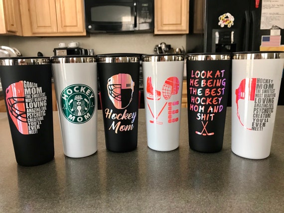 hockey mom travel mug