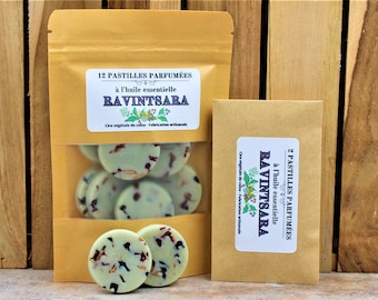 RAVINTSARA, essential oil - Scented pastilles - Scented wax melts - rapeseed vegetable wax.