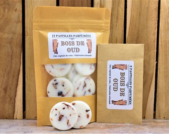 BOIS DE OUD - Pastilles parfumées de cire de colza - Fondants de cire parfumés