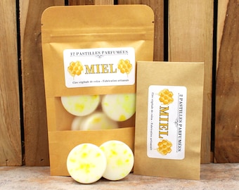 MIEL - Pastilles parfumées - Fondants de cire parfumés - Cire végétale de colza.