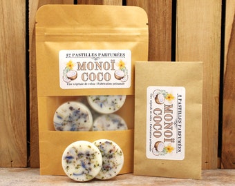 MONOÏ COCO - Pastilles parfumées - Fondants de cire parfumés - Cire végétale de colza