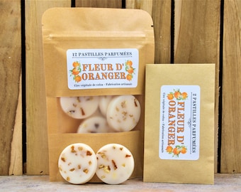 FLEUR D'ORANGER - Pastilles parfumées - Cire de colza - Fondants de cire végétale.