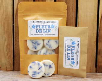 FLEUR DE LIN - Pastilles parfumées - Cire de colza - Fondants de cire végétale.