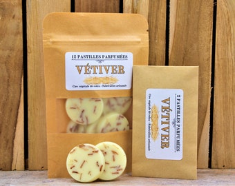 VETIVER - Scented pastilles - Rapeseed wax - Vegetable wax melts.
