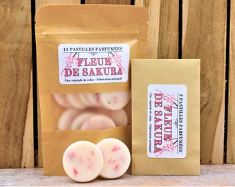 SAKURA FLOWER - Scented pastilles - Rapeseed wax - Vegetable wax melts.