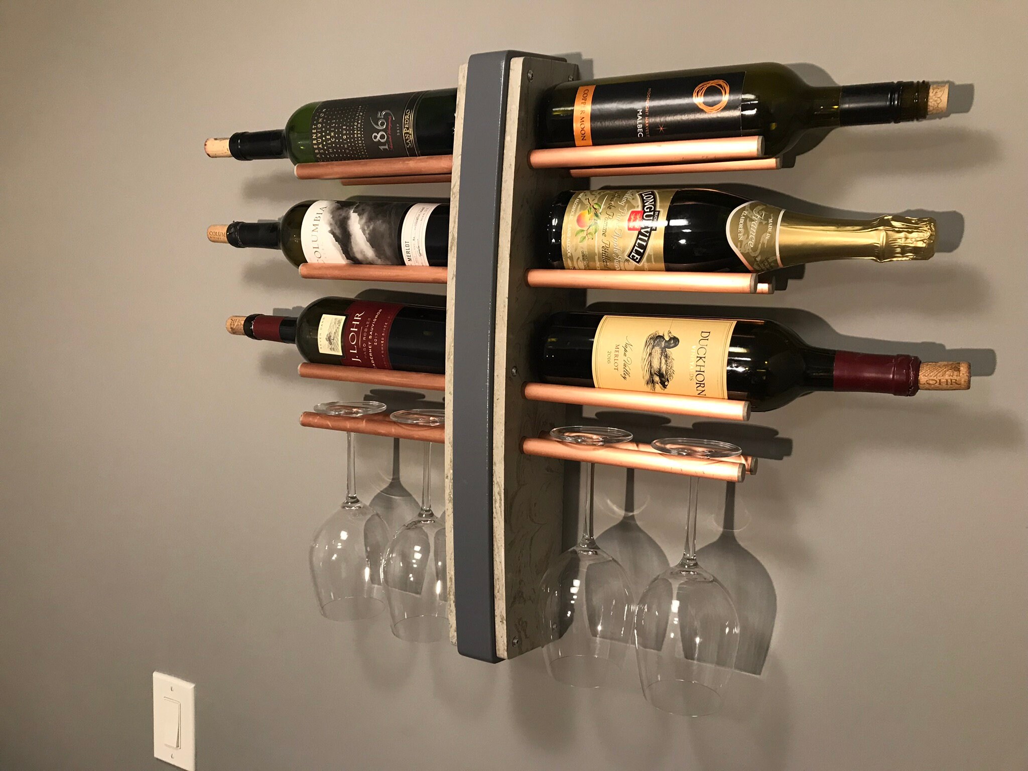 Custom Hanging Wine Rack Etsy