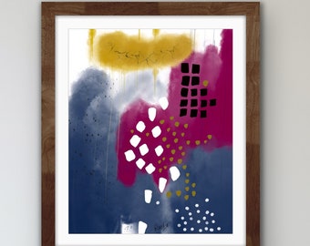 Printable Abstract Art Pink and Blue Decor Instant Download - Etsy UK