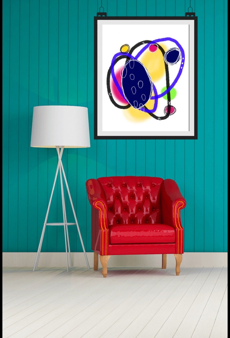 Modern Minimalist Art Print Digital Download Art, Living Room Wall Art ...
